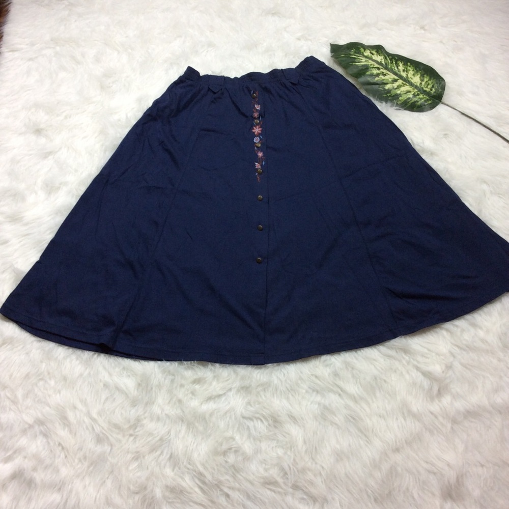 White Stag Navy Blue Maxi Skirt sz XL
